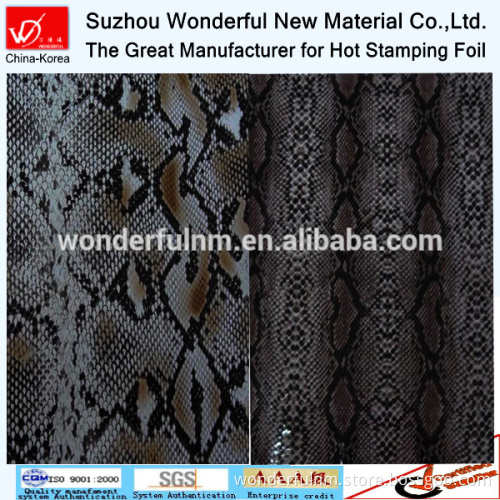 Snake design hot stamping foil for fabric & textile & leather